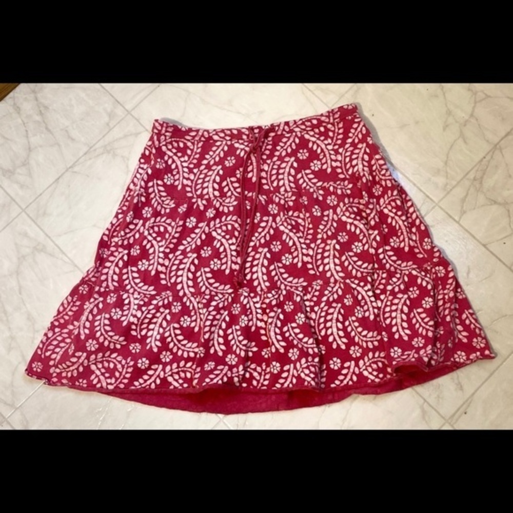 Gap Pink & White Floral Bohemian Style Skirt | Size X-Small